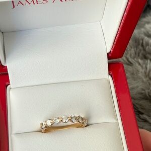 James Allen Diamond Band Anniversary Ring 14K Yellow Gold 0.50ctw Seven Stone